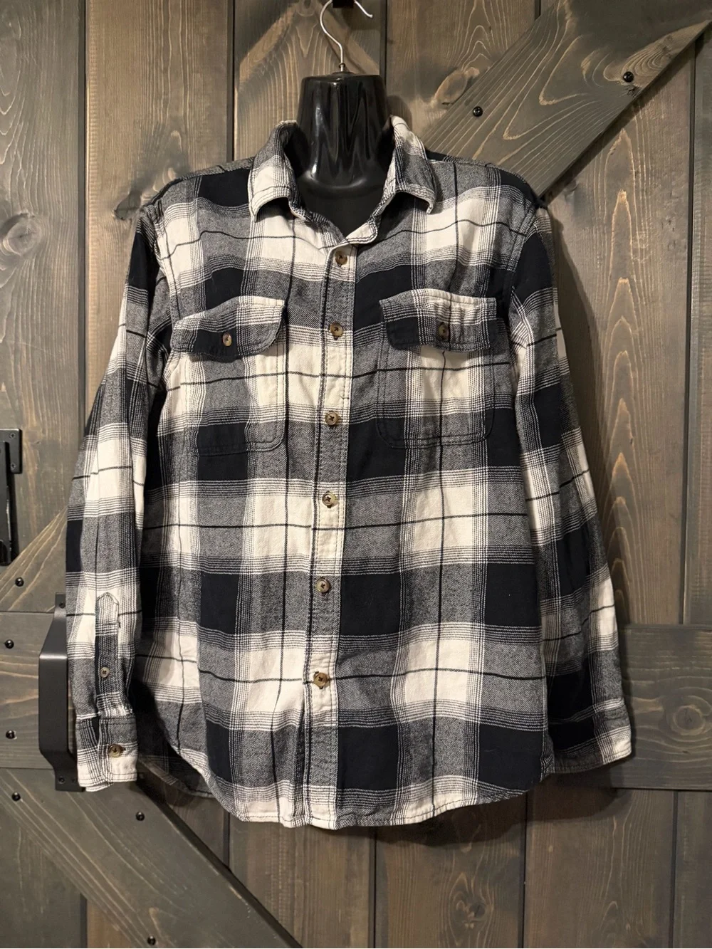 Upcycled Cash Waylon Merle and Hank Flannel Shirt Large